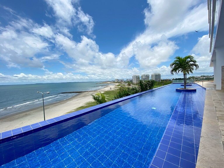 Hermoso Apto con Vista Directa al Mar, Piscina, Gimnasio, Sa